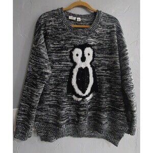 Cato Women Sweater 18/20,acrylic, Polyester Super Soft,Penguin Print Front,22 In